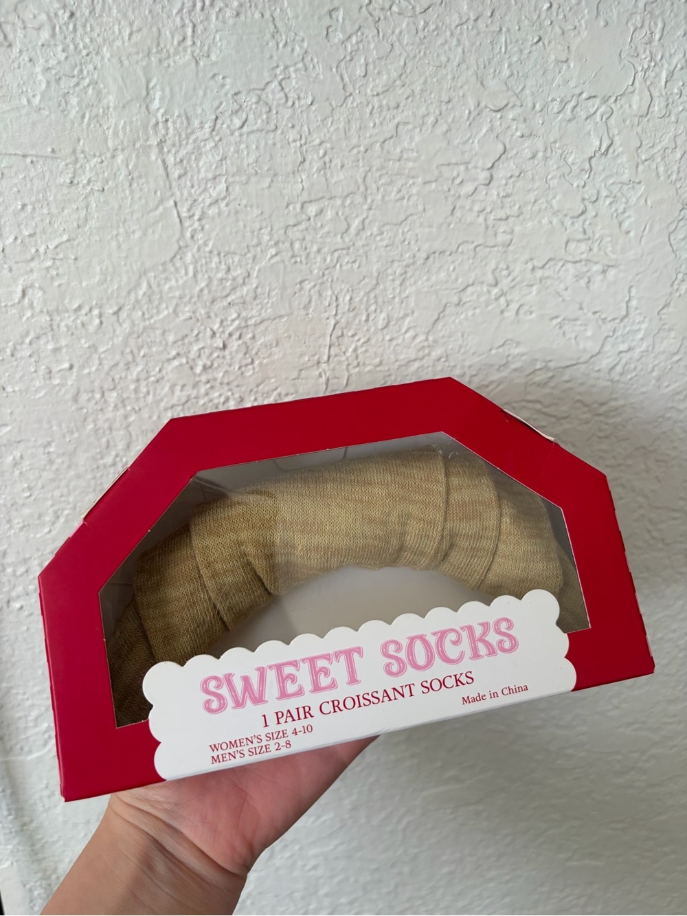 Tan Croissant Socks - 1 Pair